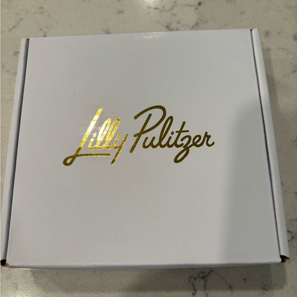 Lilly Pulitzer White and Gold Box